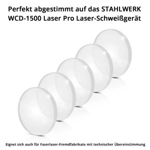 STAHLWERK Laser Schutzlinsen 5er Set, 18x2mm, Zubehör für Laser-Schweißgeräte.