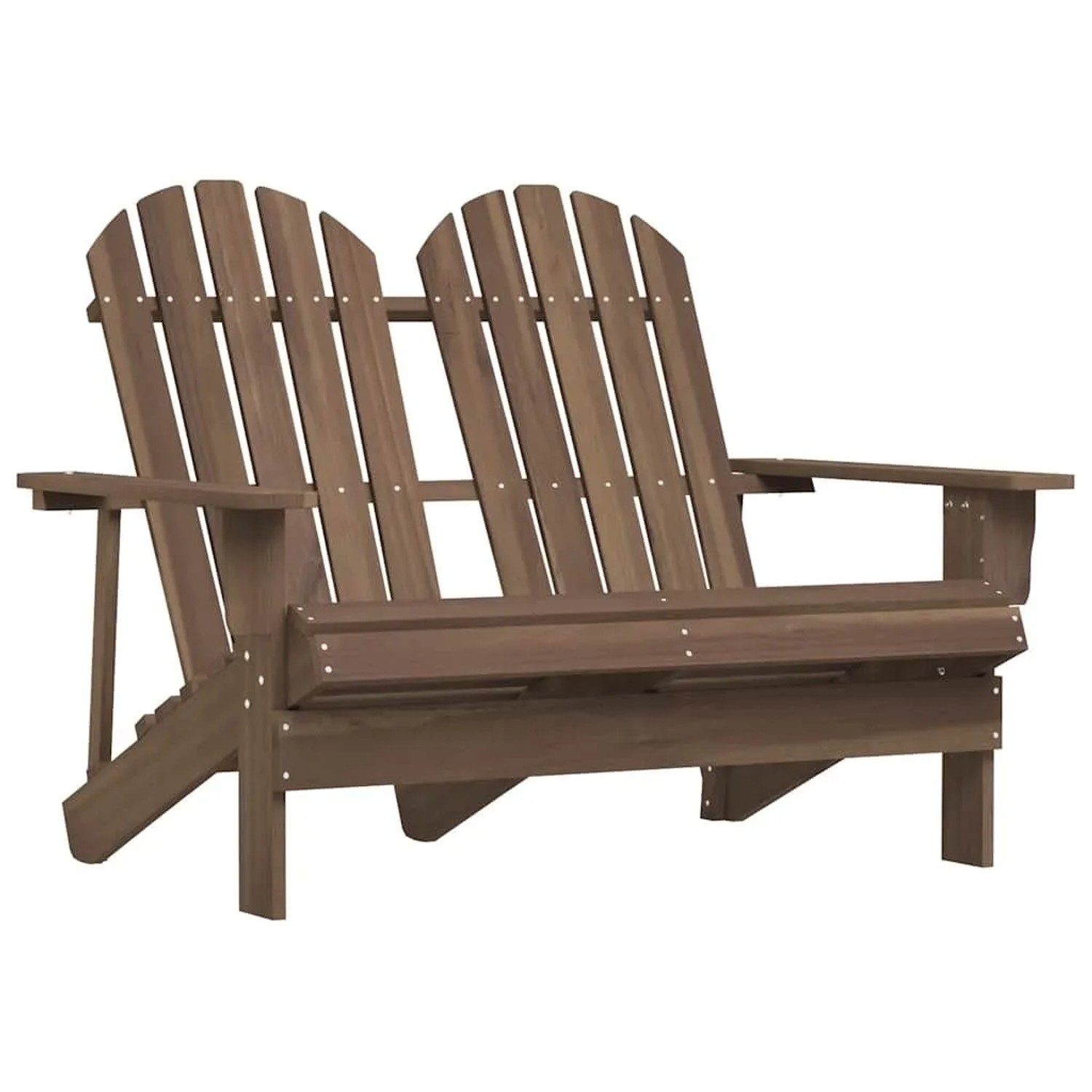 vidaXL Adirondack-Gartenbank 2-Sitzer Massivholz Tanne Braun 315901