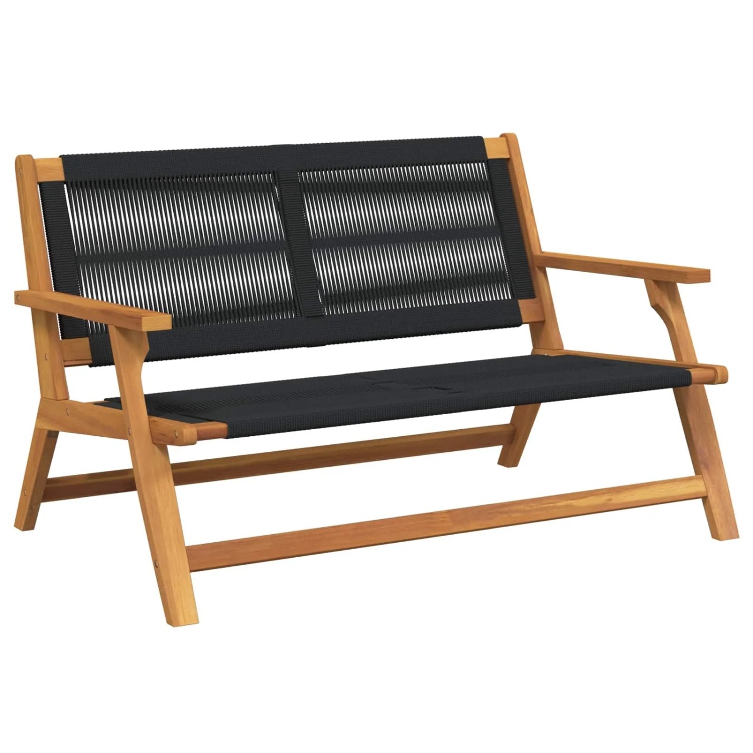 vidaXL Gartenmöbel Schwarz 122 x 78 x 73 cm Massivholz Akazie 367823