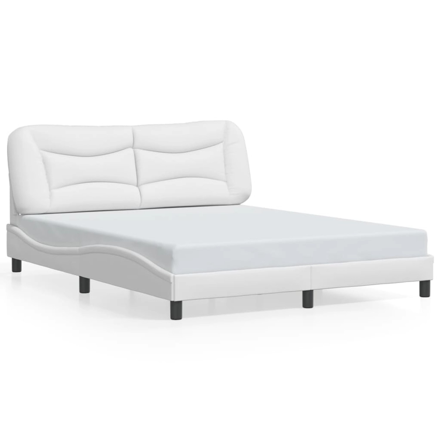 vidaXL Bettgestell ohne Matratze Hvar Weiß 160x200 cm Kunstleder 3208010 günstig online kaufen