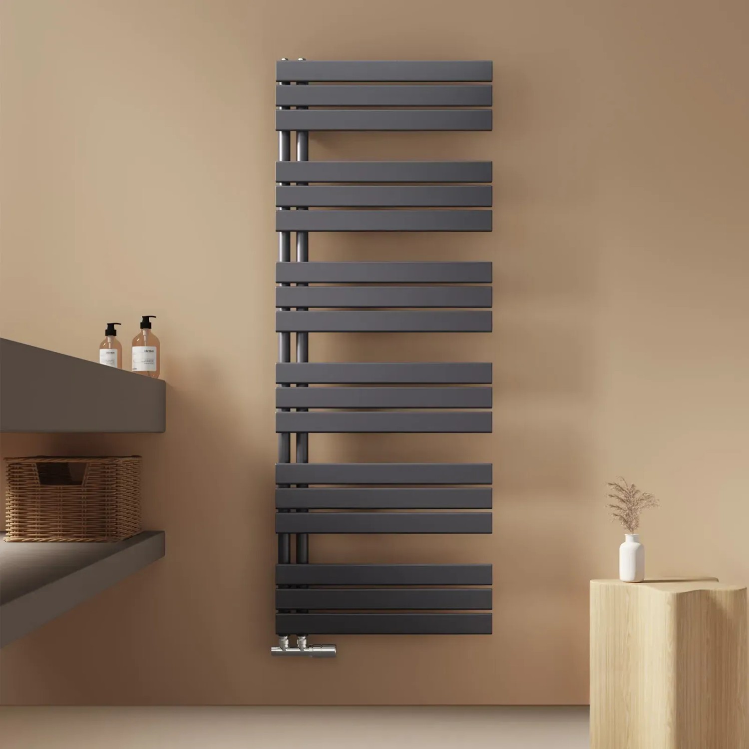 Emke Badheizkörper 160x60cm 1005W Anthrazit Handtuchwärmer für Badezimmer Handtuchtrockner_2