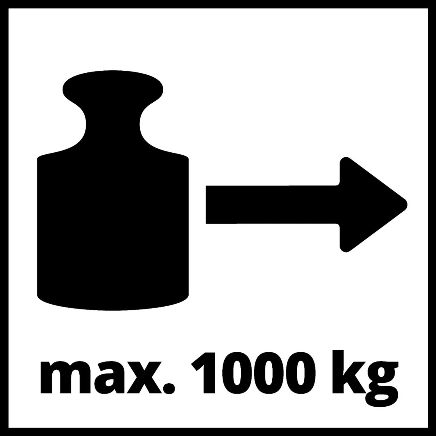 Symbol: Max. Zugkraft 1000 kg für Einhell Handhebelseilzug zum Ziehen von Lasten.