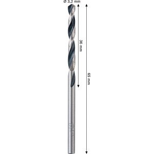 Bosch Metallbohrer-Set, 2-teilig, HSS, Ø 3,2 mm, zylindrischer Schaft für Bohrmaschinen.