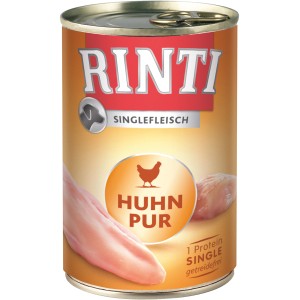 Rinti Singlefleisch Huhn, 400g Dose Hunde-Nassfutter mit Huhn, getreidefrei.