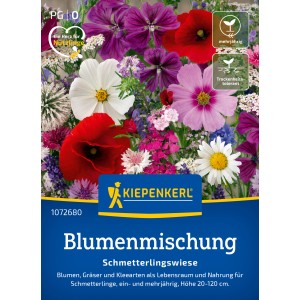 Kiepenkerl Blumenmischung Schmetterlingswiese mit bunten Blüten.
