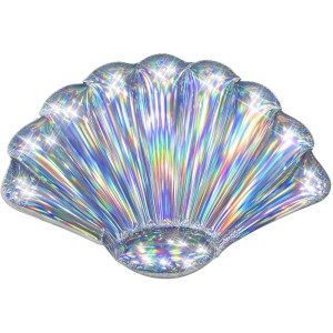 Schimmernde Bestway Luftmatratze in Muschelform, 152x100 cm, für Pool und Badespaß.