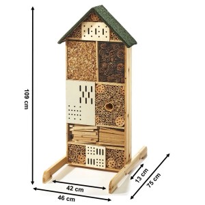 Kobolo Insektenhotel Insektenhaus HONEY aus Verschiedenen Materialien