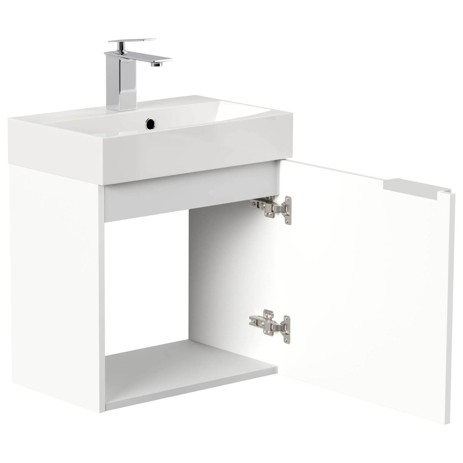 Badmöbel Mars 700 SlimLine - Weiß Hochglanz Mit SoftClose