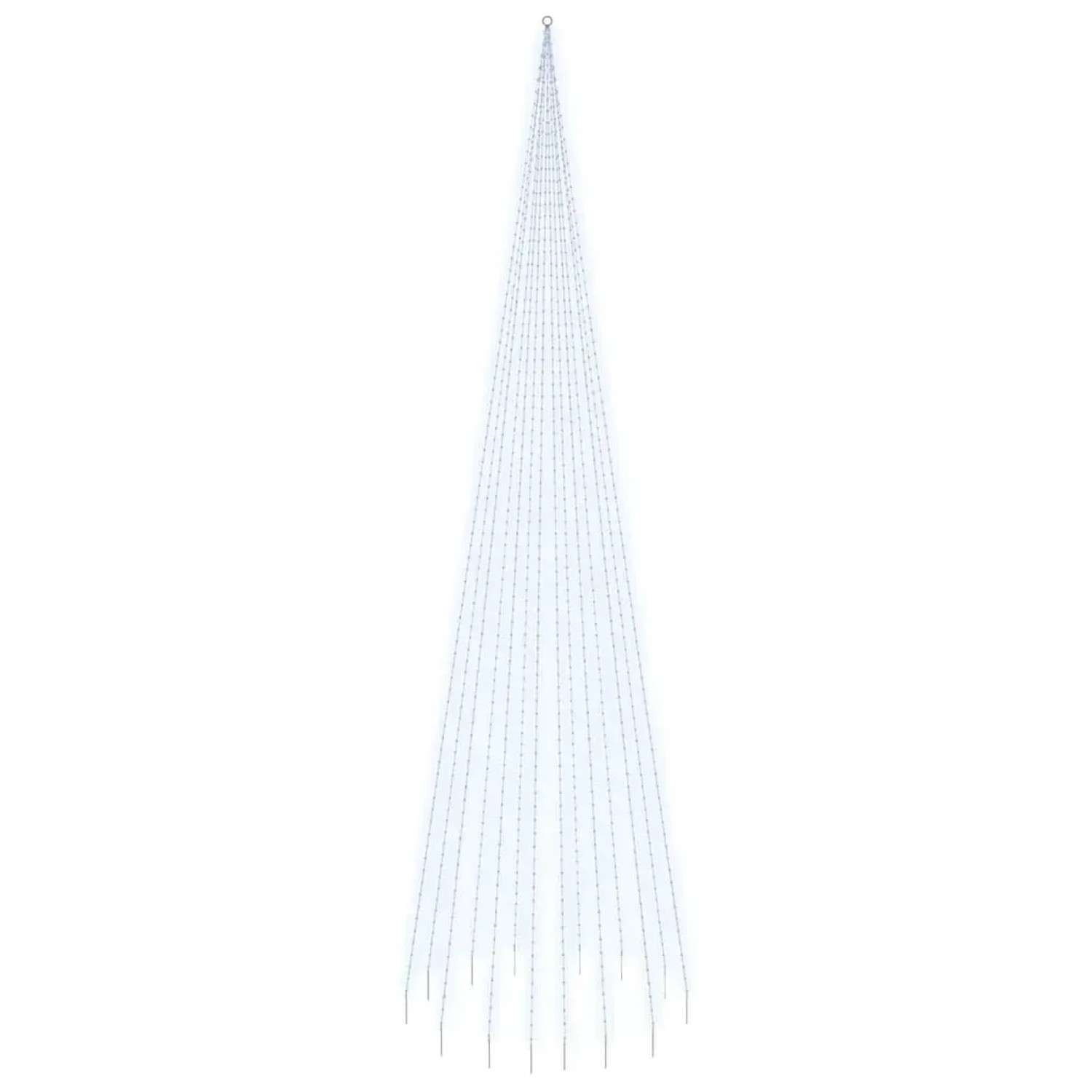 vidaXL LED-Weihnachtsbaum für Fahnenmast Kaltweiß 1134 LEDs 800 cm 343531