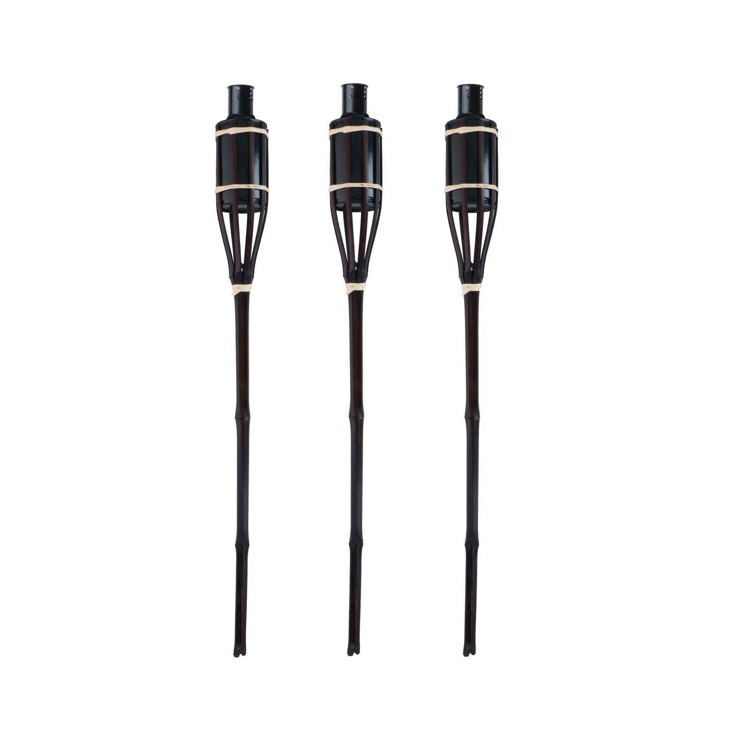 Sunny Garden Bambusfackel-Set 60 cm Schwarz 3-teilig günstig online kaufen