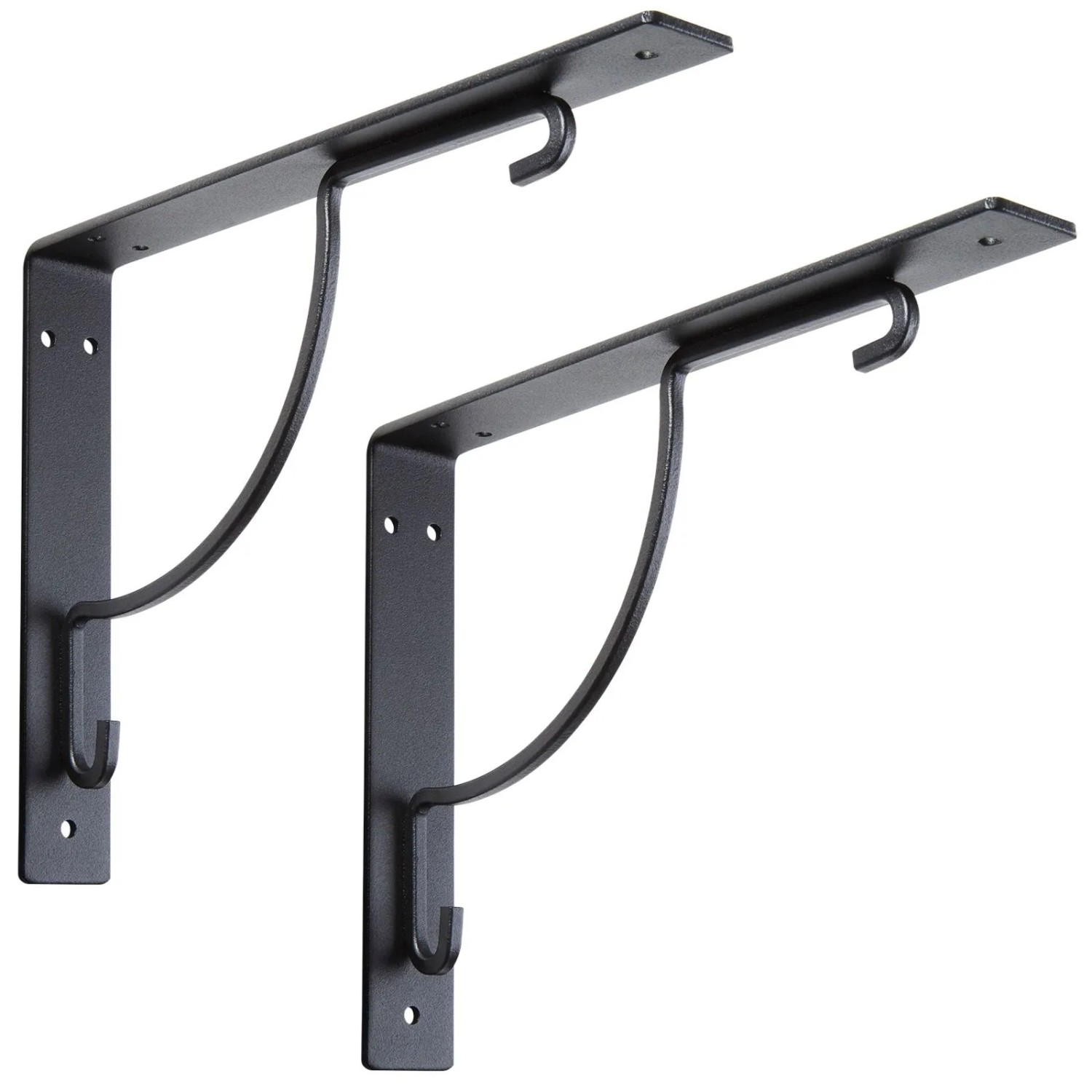 SOTECH 2 x Regalkonsole BLACKLINE III 24 x 18,1 x 3 cm Schwarz Tragkraft Bis 30 kg Pro Paar