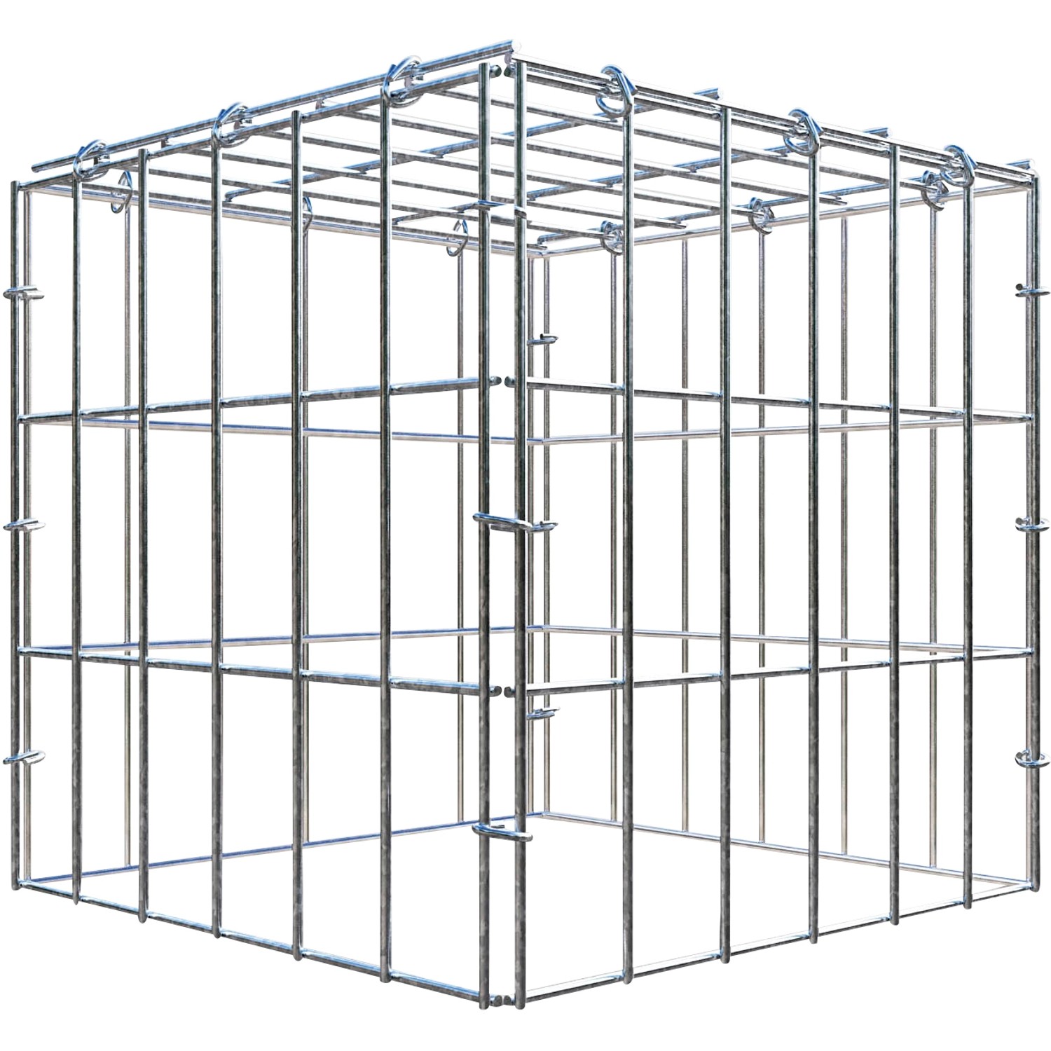 Gabiona C-Ring-Gabione-Anbaukorb Typ 3 30 x 30 x 30 cm Maschenw 5 x 10 cm