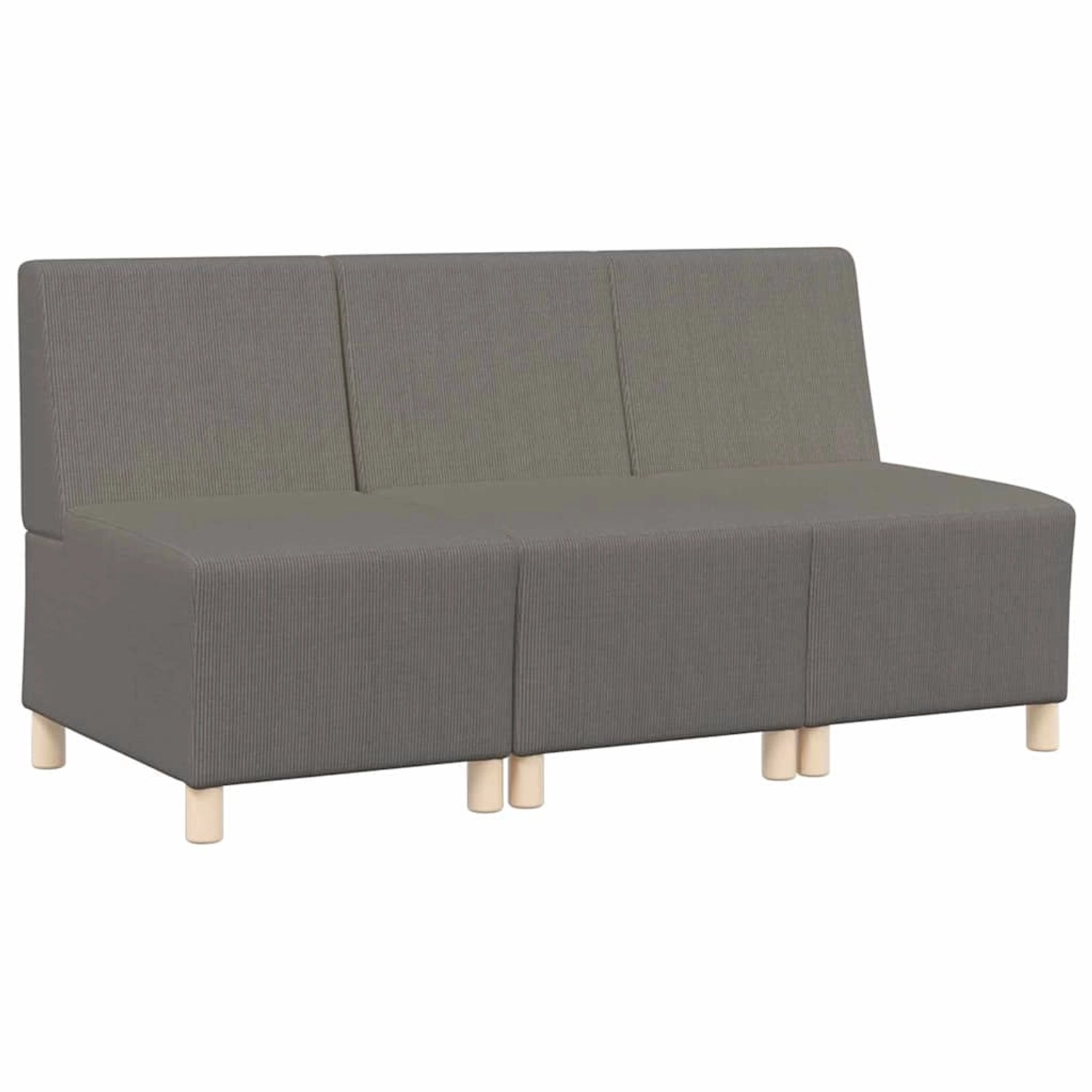 vidaXL Modulares Sofa ohne Armlehnen 3 Stk Hellgrau 55 x 74 x 82 cm 3399820 günstig online kaufen