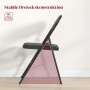 HOMCOM Klappstuhl 2er-Set, schwarzes Kunstleder, Stahlbeine, stabile Dreieckskonstruktion.