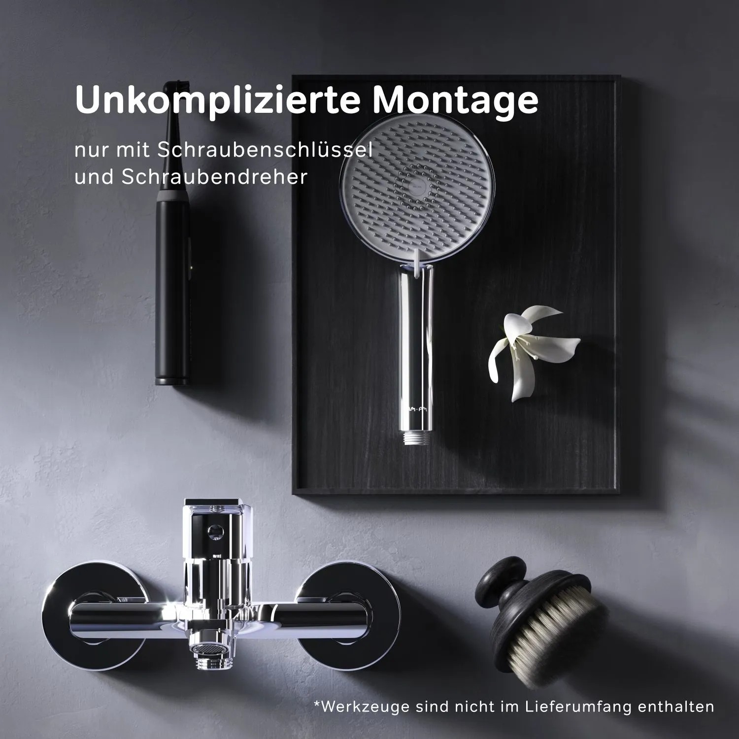 AM.PM Einhebel Wannenarmatur Brausearmatur Play Aufputz F8Y10000 Chrom_5