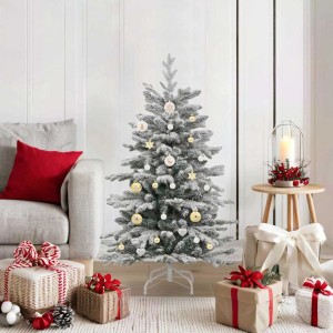 Weihnachtsbaum mit weiß-goldenen Kugeln (40-tlg. Set) von vidaXL, festliche Dekoration.
