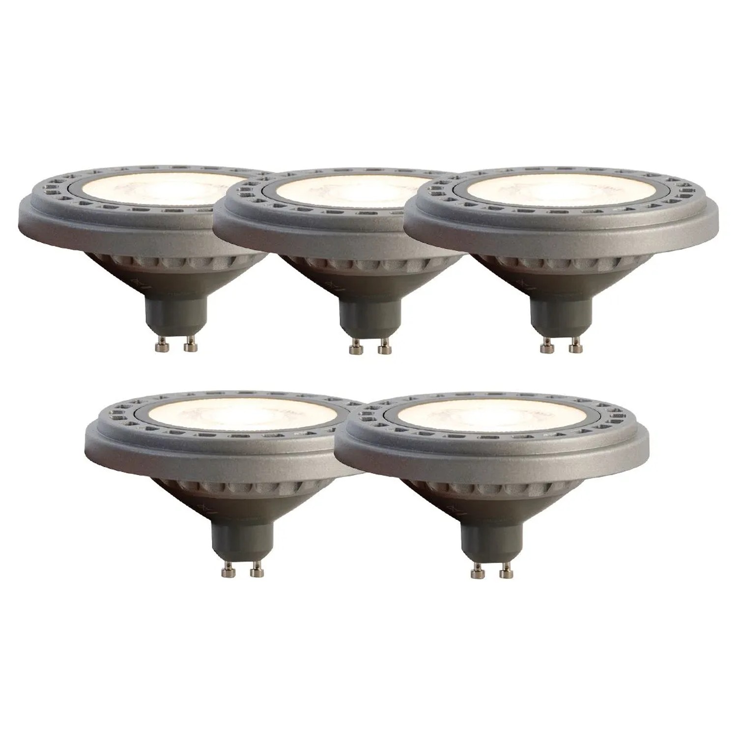 LUEDD Set mit 5 GU10 LED Lampen AR111 8W 750,m 3000K