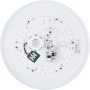 Innenansicht der runden, weißen LED Deckenleuchte Sully (Ø 38 cm) mit Elektronik und LED-Ring.