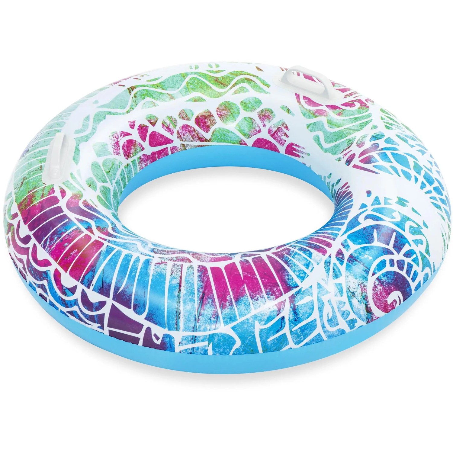 Bestway Schwimmring Summer Swirl, Ø 80cm, mit Mandala-Design und Haltegriffen.