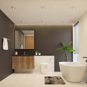 PRIOS LED Deckenleuchte Edwina 9917033 Modern in Alu aus Aluminium 1-flammig Badezimmerleuchte