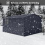 Albatros Gerätehaus XXXL Verzinktes Metall in Anthrazit Inkl. Schloss & Werkzeughaken Wetterfester Geräteschuppen_7