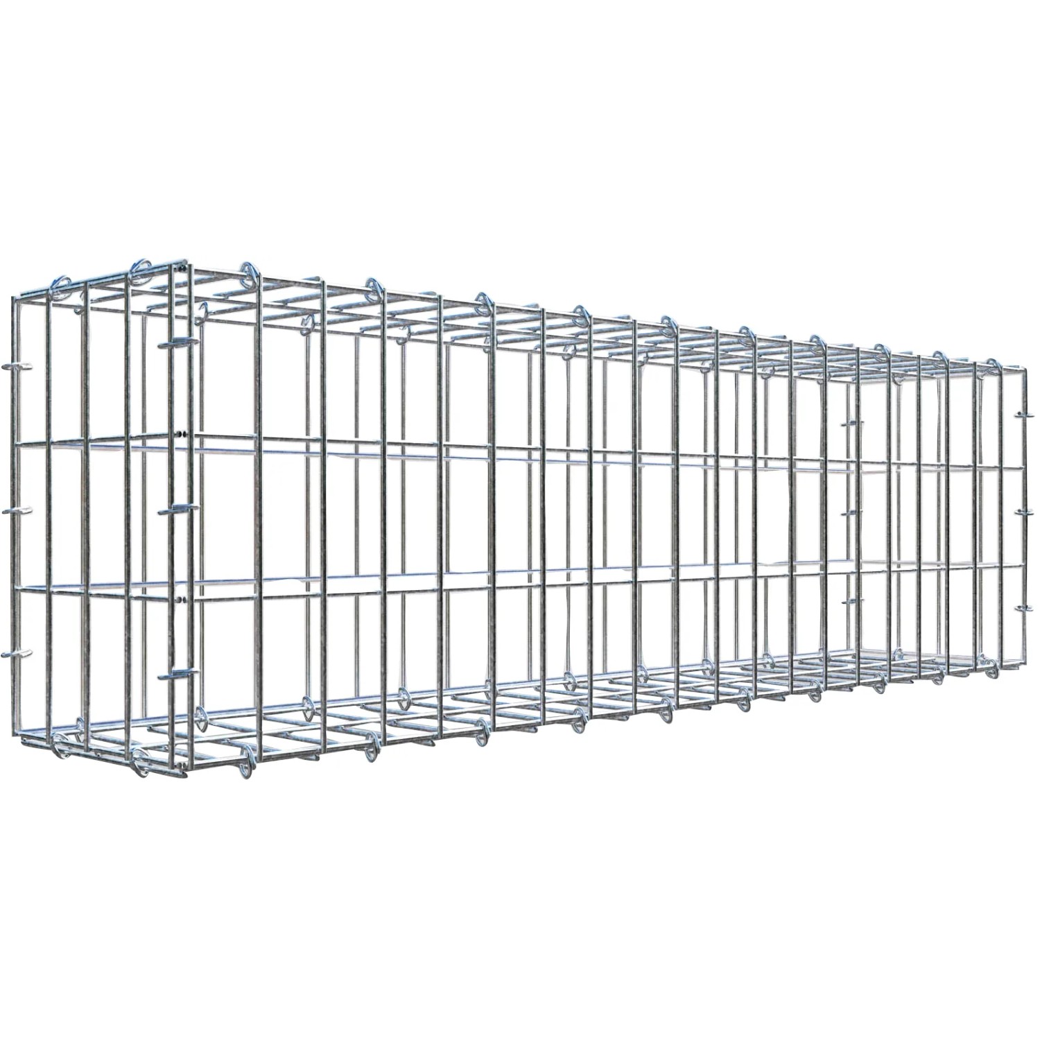 Gabiona C-Ring-Gabione 30 x 100 x 20 cm Maschenw 5 x 10 cm