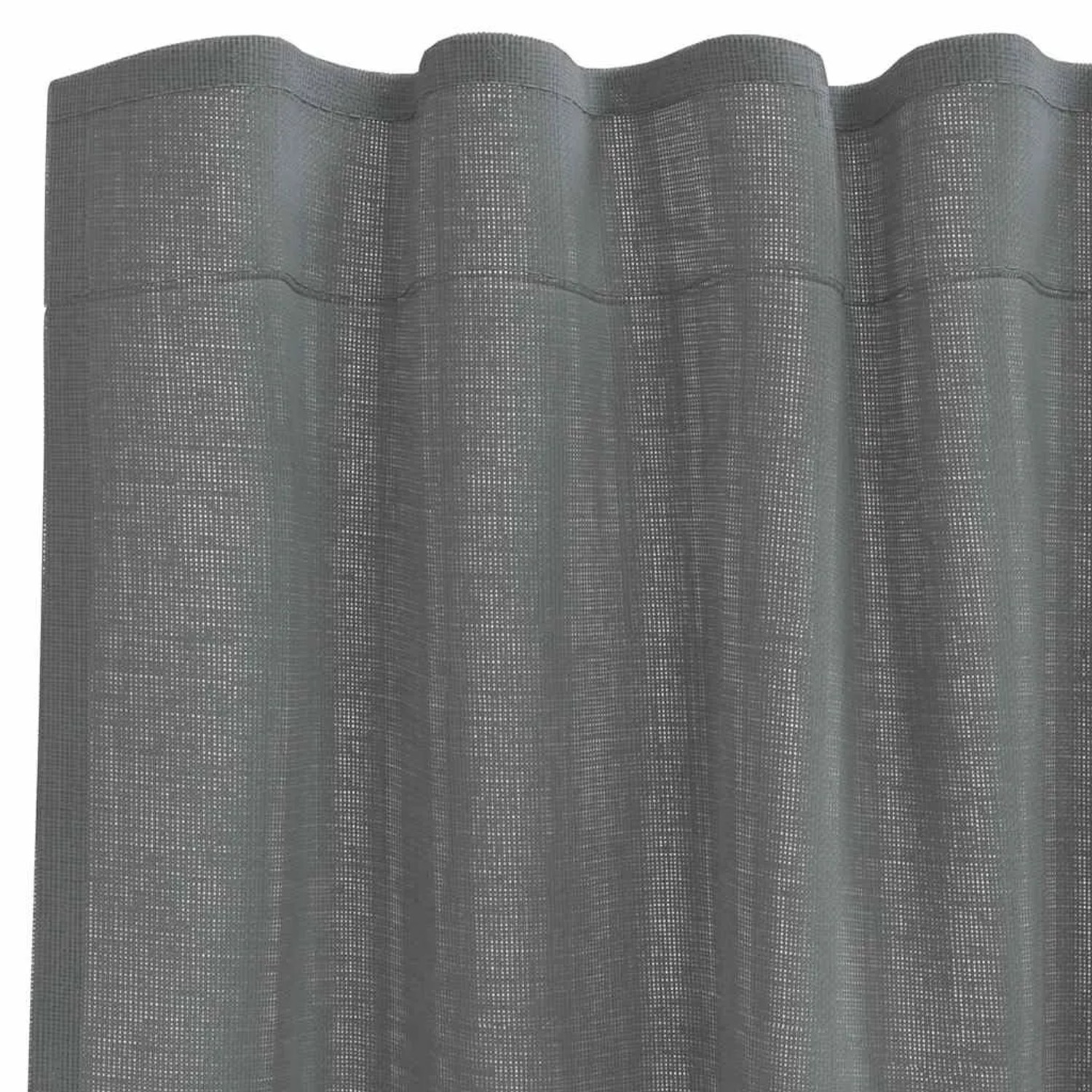 vidaXL Voile Vorhänge mit Stangentaschen 2 Stk Dunkelgrau 4102185_5