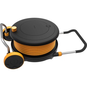 Fiskars Schlauchwagen Waterwheel L mit 30m Schlauch, Rädern und Teleskopgriff.