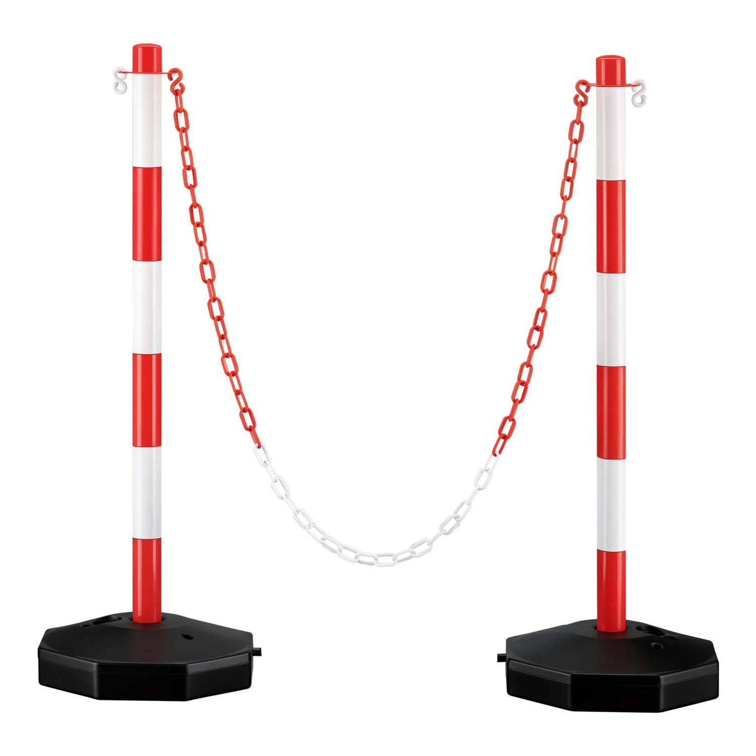 Wiltec Parkplatz Absperrung 80x28x28cm Sperrpfosten Kette Poller Absperrpfosten
