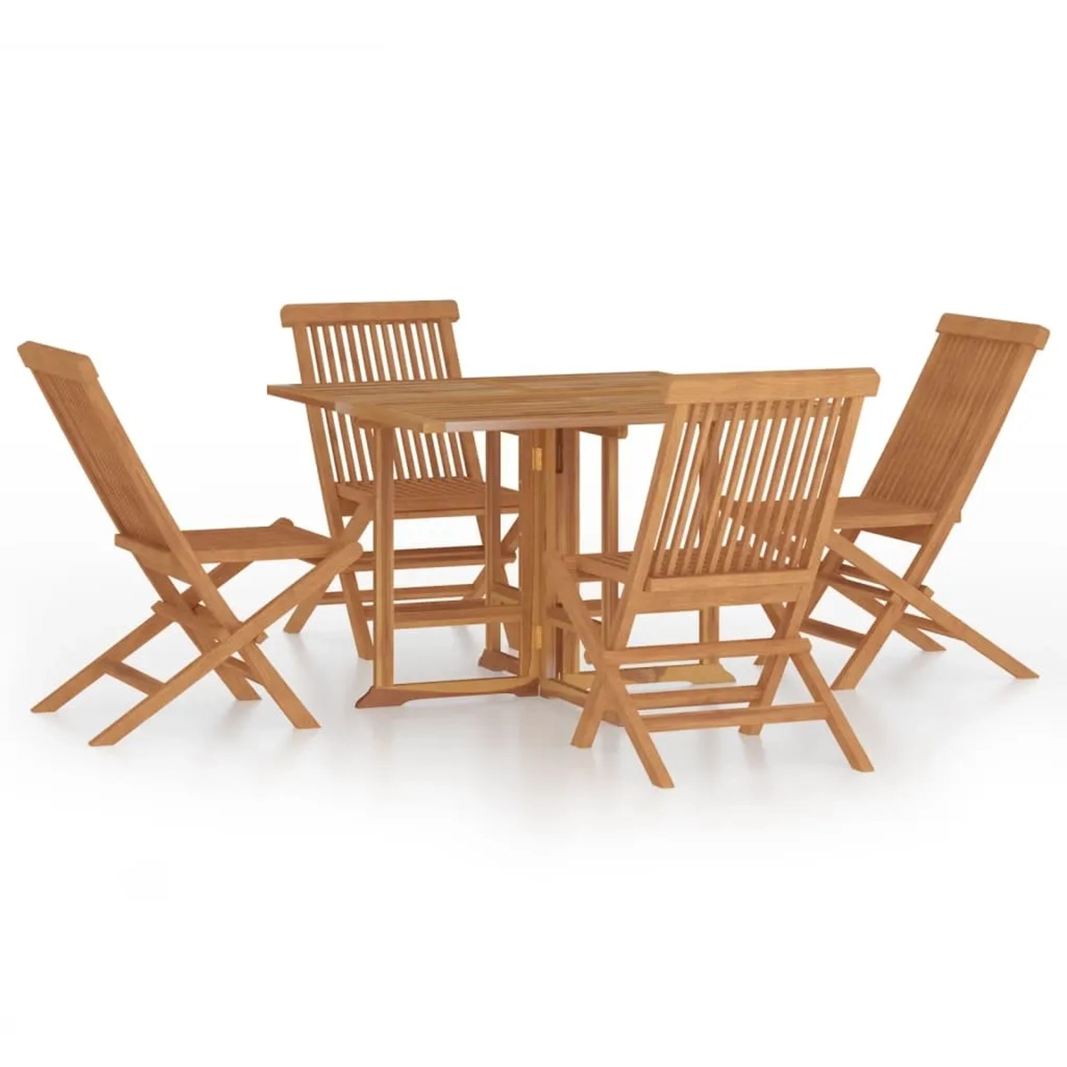 vidaXL 5-tlg Garten-Essgruppe Klappbar Massivholz Teak Modell 20