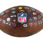 Wilson Football Junior Size mit NFL Team Logos, braunes Kunstleder. Sammlerstück für Football Fans.
