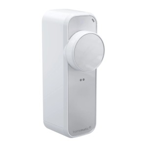 Homematic IP Türschlossantrieb pro in Weiß-Silber für die Hausautomation.