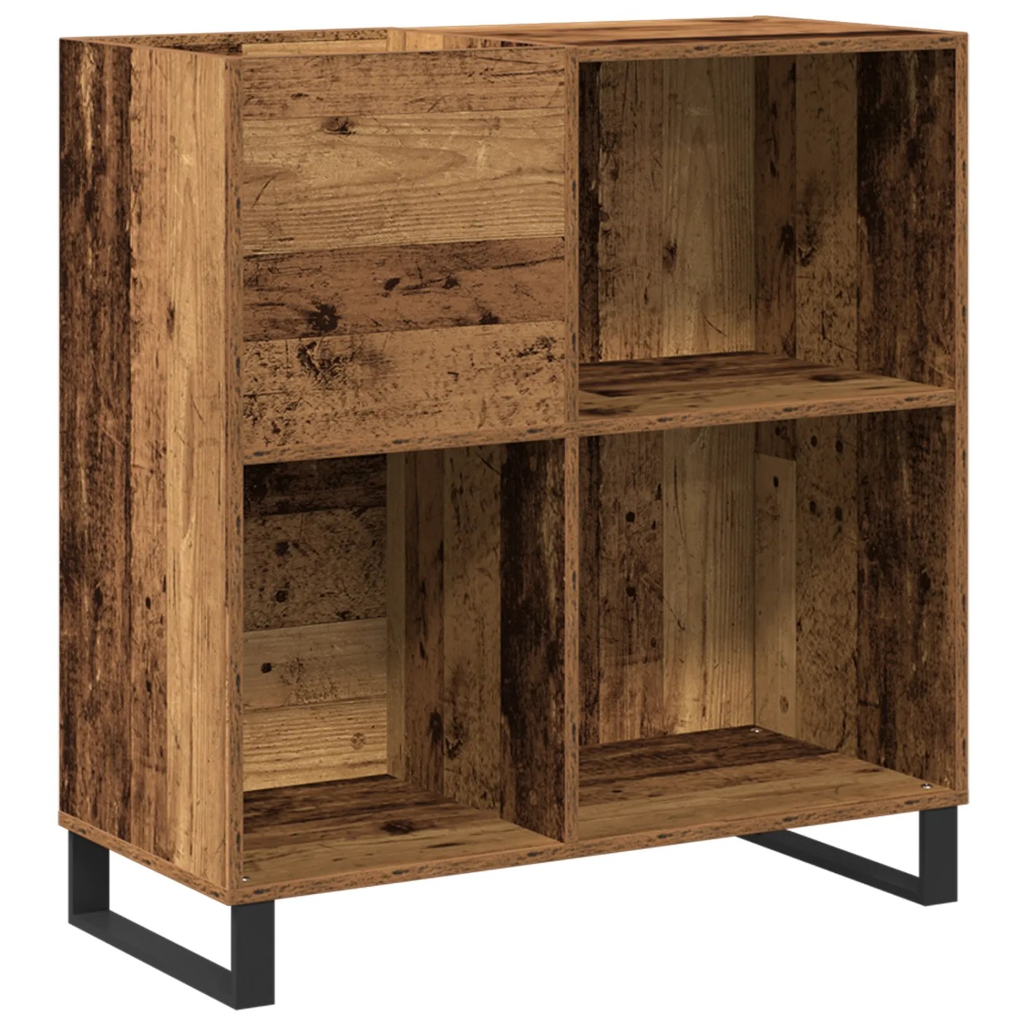 vidaXL Schallplattenschrank mit Regal Artisan-Eiche 84,5 x 38 x 89 cm 862915