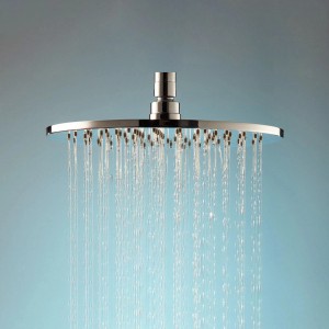 Schulte Kopfbrause, extra-flach, verchromt, Ø 30 cm, mit Wasserstrahl.