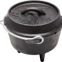 Schwarzer Petromax Dutch Oven FT1 mit Füßen, ca. 1,1 l, für Grill & Outdoor-Küche.
