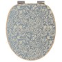 Banjado WC-Sitz aus Bambus mit blauem Ornament. Toilettendeckel mit Absenkautomatik.