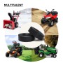 Zwei schwarze Reifen 16x6.50-8 mit Profil für Rasentraktor & Mäher. Vielseitig für Gartenarbeit & mehr.