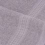 Graues Baumwoll-Handtuch mit weicher Frottee-Struktur und gewebtem Rand. vidaXL Badetuch 50x100 cm.