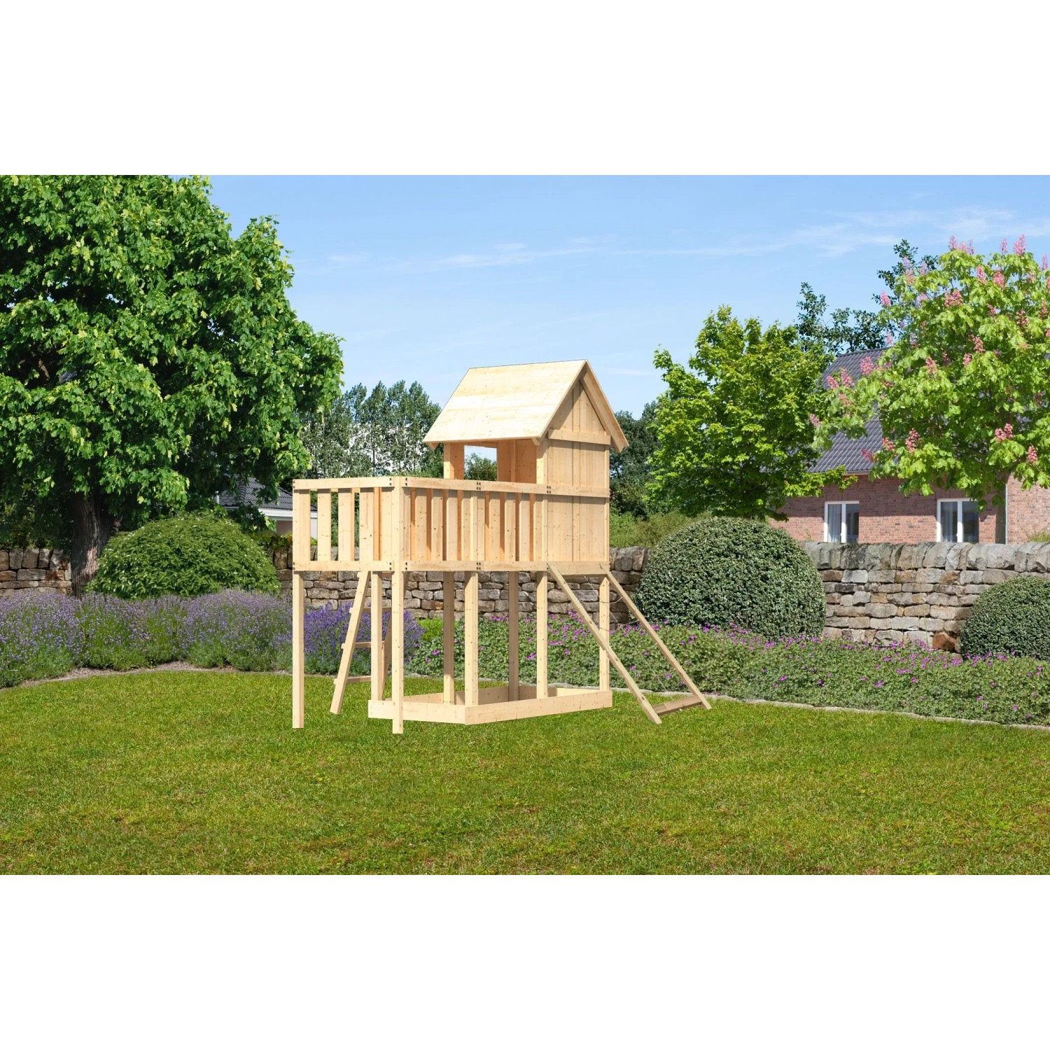 Karibiu Stelzenhaus Frieda Anbauplattform Netzrampe