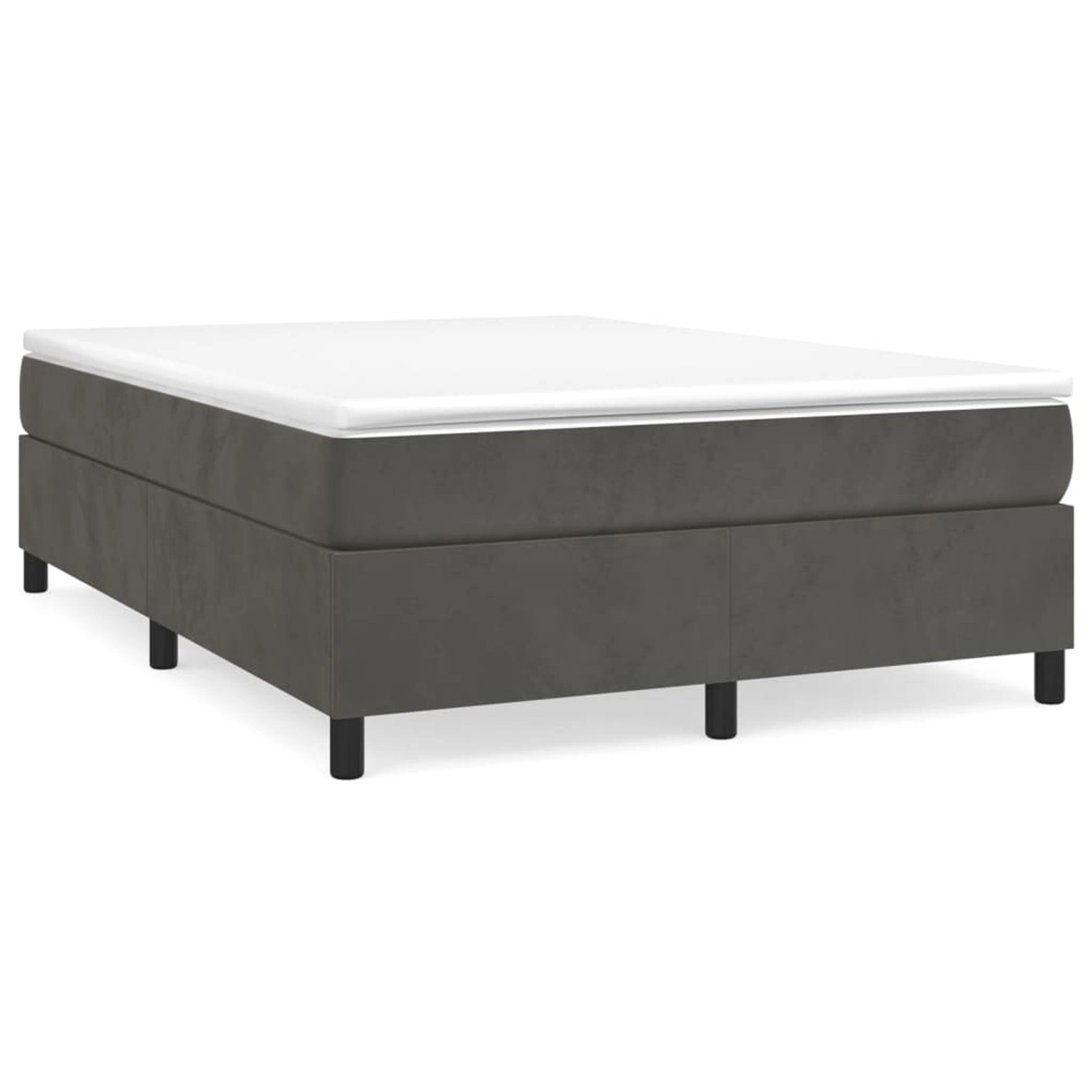 Vidaxl Boxspringbett Dunkelgrau 140x200 Cm Samt günstig online kaufen