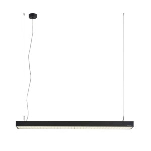 Moderne, schwarze LED Büroleuchte Susi von Arcchio, 120cm lang, für optimale Arbeitsplatzbeleuchtung.