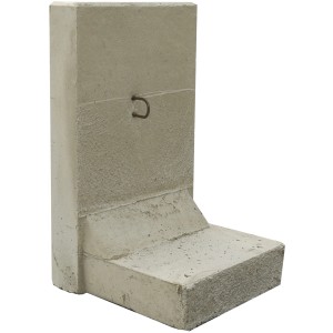 Grauer EHL Stützwinkel L-Stein, 50x80 cm, für Einfassungen und Mauersysteme.