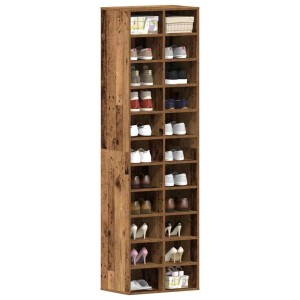 vidaXL Schuhschrank Altholz-Optik 54x34x183 cm Holzwerkstoff 859384