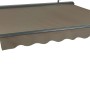 Hülsenmarkise Belport 3x2m in Taupe mit Motor für Terrasse oder Balkon.
