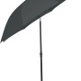 Grauer Siena Garden Marktschirm City, Ø 180 cm, mit Schieber zum Öffnen und Schließen.