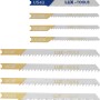 LUX Stichsägeblatt Set U-Schaft, 10-teilig für Holz, Kunststoff und Metall.