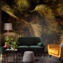 Erismann Fototapete Guido Maria Kretschmer Glossy Palms Gold im Wohnzimmer.