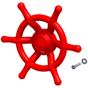 Farbiges Winnetoo Steuerrad für Gartenspielgeräte, inklusive Schraube.