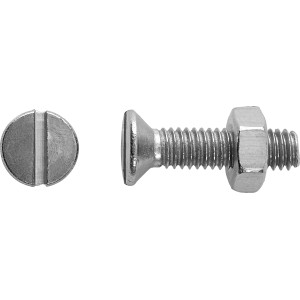 Gewindeschraube M6 x 16 mm Schlitz Edelstahl A2 8 Stück