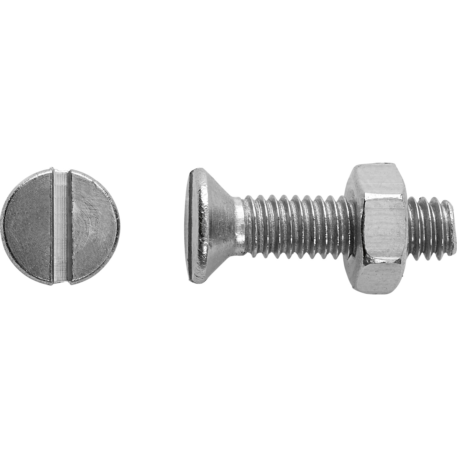 Gewindeschraube M6 x 16 mm Schlitz Edelstahl A2 8 Stück